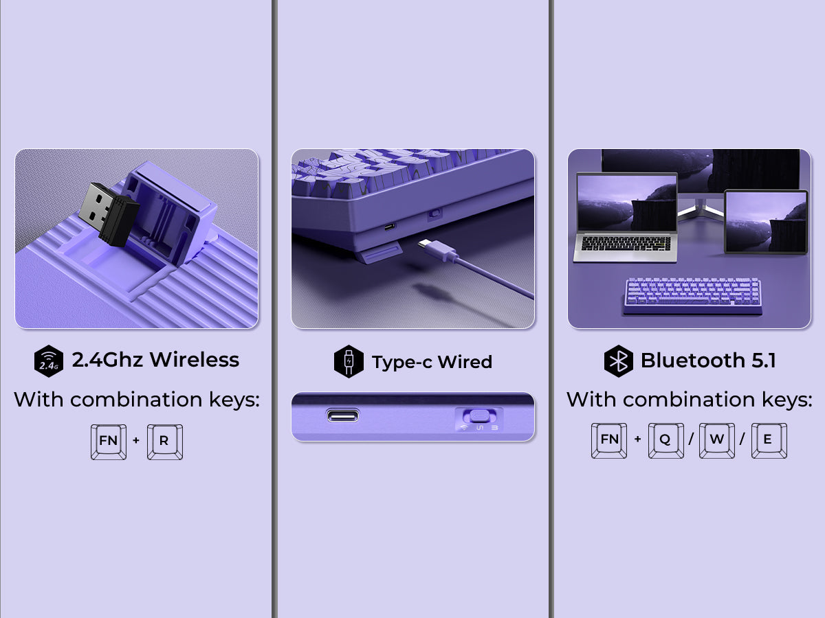 XVX M67 JadeStone Mechanical Keyboard With IMD-Tech Keycaps (Stellar White)